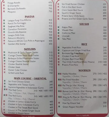 Hotel Vihang Orchid menu 