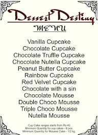 Dessert Destiny menu 3