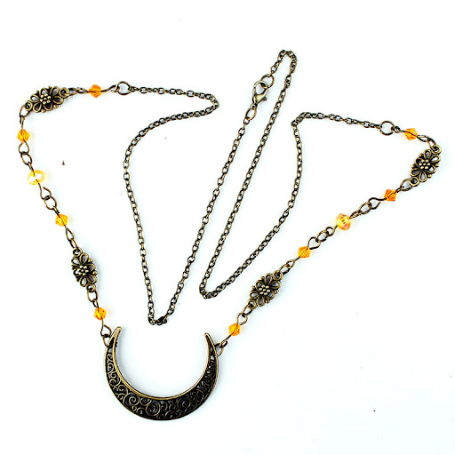 Title 2, Retro Gothic Style Hollow Moon Pattern Head Cha...
