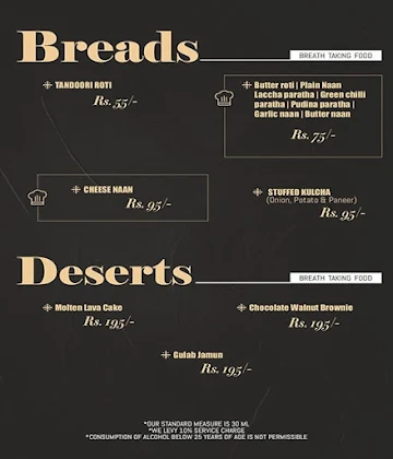 Breath Fine Lounge And Bar menu 