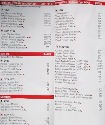 SardaarJi menu 