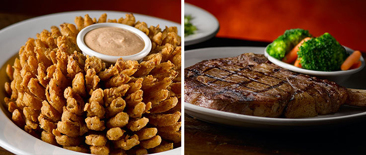 Texas Roadhouse Cactus Blossom and steak