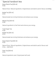 Hot Tandoori Chai Cafe menu 3