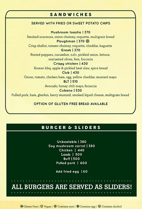 Eddies Bistro menu 