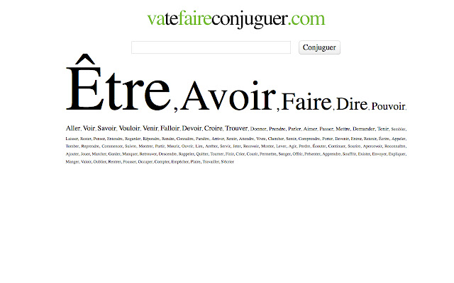 Conjugation Vatefaireconjuguer chrome extension