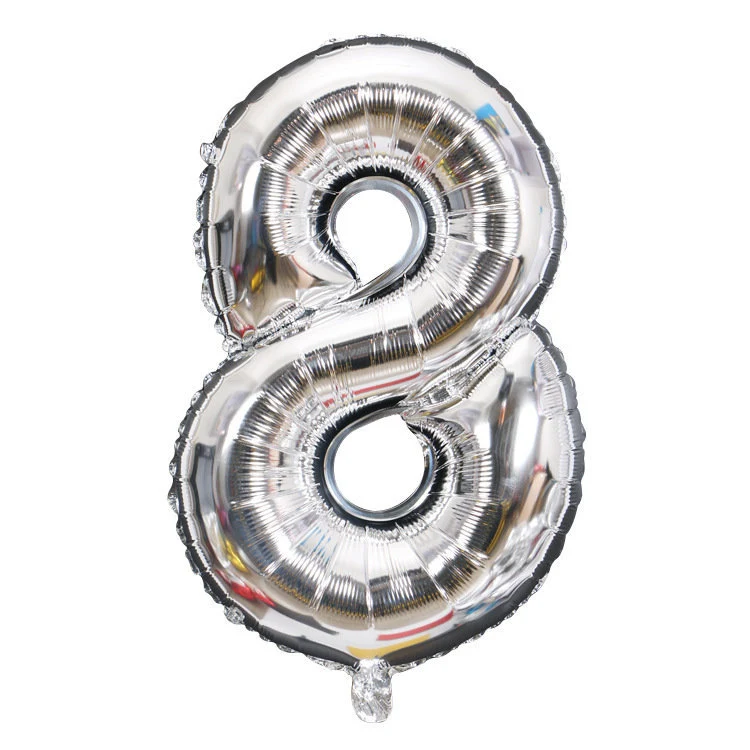 Balão Digital de 32 polegadas para Festa de Aniversário Casamento Decoração Layout Flutuante Balão Filme Alumínio Vazio