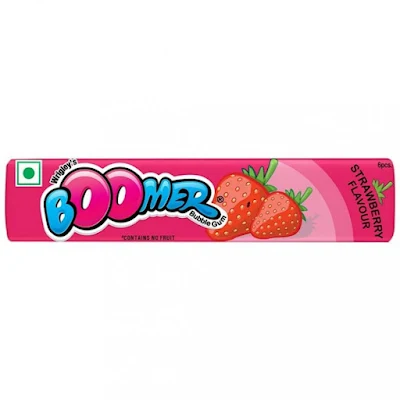 Wrigleys Boomer Strawberry Flavour Bubble Gum 18 Gm