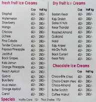 Tender Fresh Ice Creams menu 3