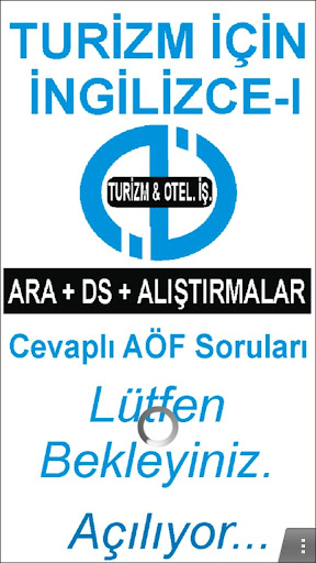 AÖF TURİZM İÇİN İNGİLİZCE-I