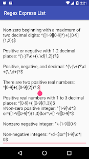 Regex Express List 1.0 APK + Mod (Uang yang tidak terbatas) untuk android