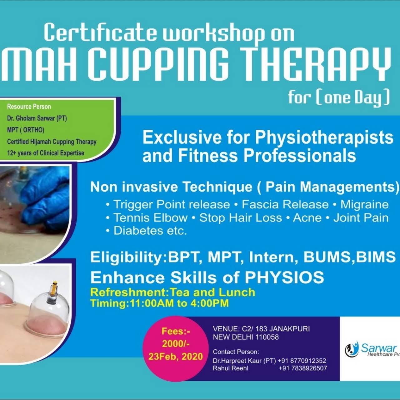 Hijama Cupping Therapy For Hair Regrowth In Dwarka Delhi