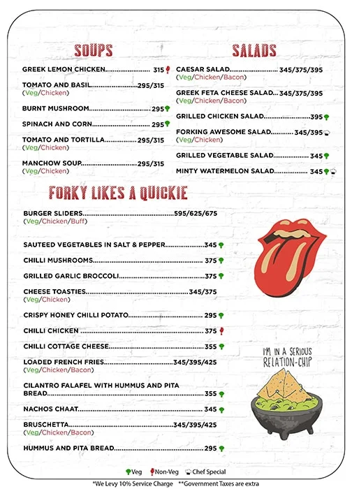 Fork You menu 