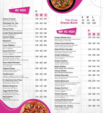 Cheesiaano Pizza menu 