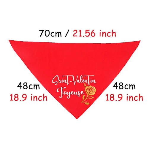 Valentine's Day Dog Bandana Love Heart Pet Scarf Small Dog Puppy Cat Bibs Pet Supplies For Medium Large Dogs Cat