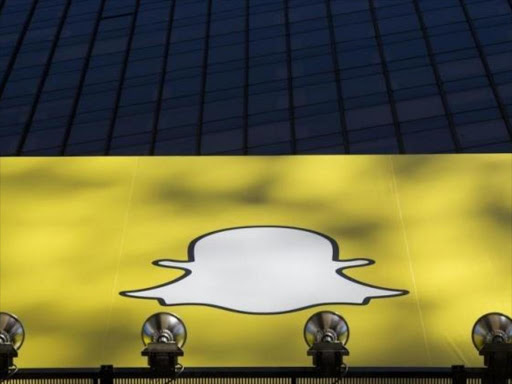 A billboard displays the logo of Snapchat above Times Square in New York March 12, 2015. /FILE