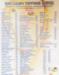 Sri Udupi Tiffins menu 3