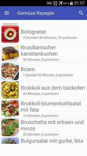 Gemüse (Gemüese) rezepte app kostenlos offline