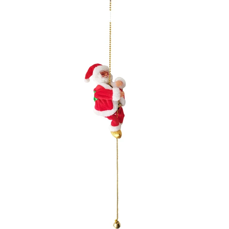 Giocattolo creativo di Babbo Natale con scala elettrica, regalo per bambini. Un divertente Babbo Natale che sale la scala.