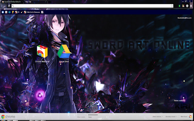 Sword Art Online Kirito Infection chrome extension