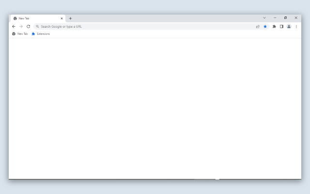 Empty New Tab Page chrome extension