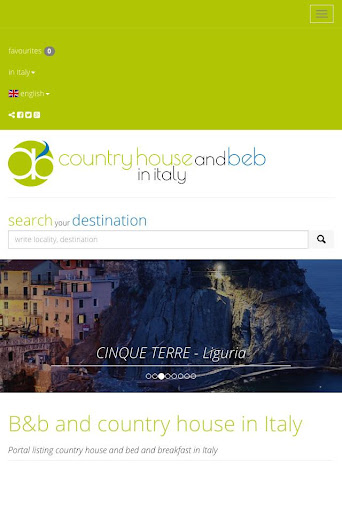 B b and country house in Italy