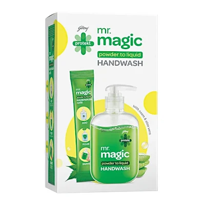 Godrej Protekt Mr. Magic - Powder To Liquid Germ Protection Handwash, Makes - 9 gm