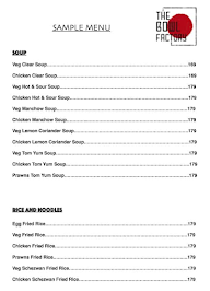 The Bowl Factory By Spice Factory menu 1