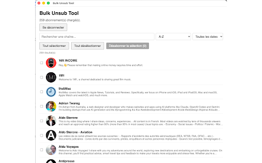 Bulk Unsub Tool screenshot 1