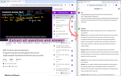 Udemy summary with custom ChatGPT prompts Preview 4