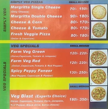 Pizza Experts menu 