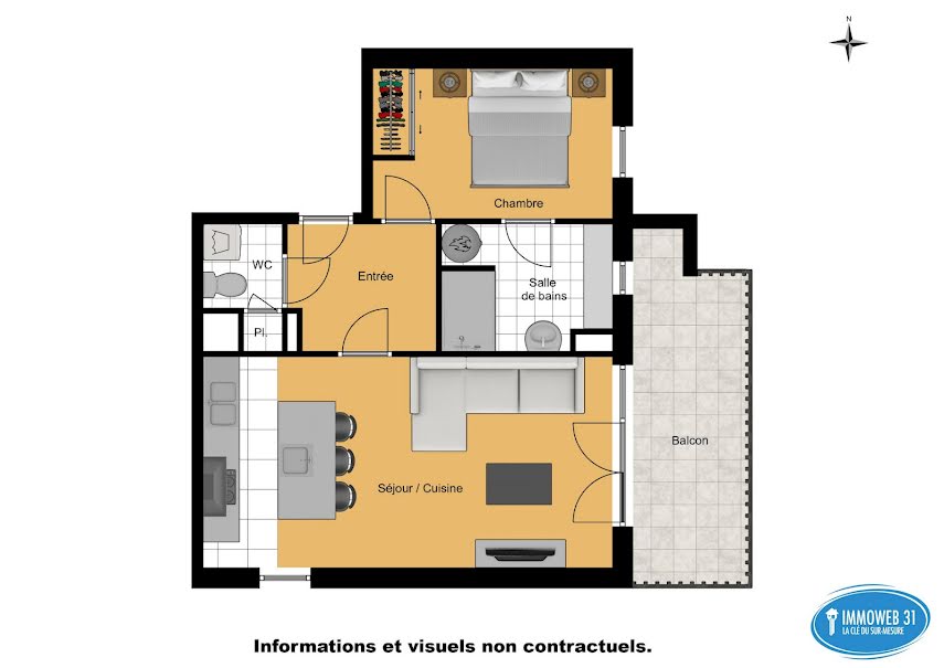 Vente appartement 2 pièces 48 m² à Ayguesvives (31450), 146 000 €