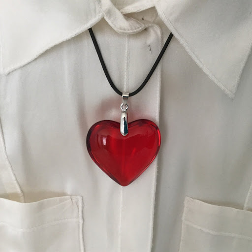 Title 5, Fashion Love Heart-shaped Crystal Pendant Neckl...