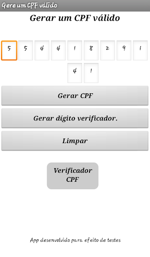 Gerador de CPF Lite