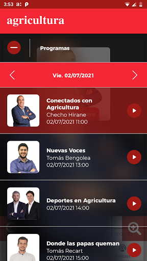 Screenshot Radio Agricultura