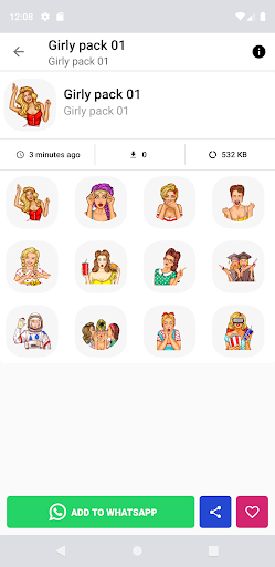 Girl Stickers for Whatsapp