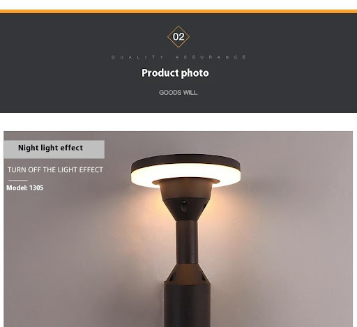 Title 3, Outdoor Waterproof Led Wall Lamp Simple Terrace