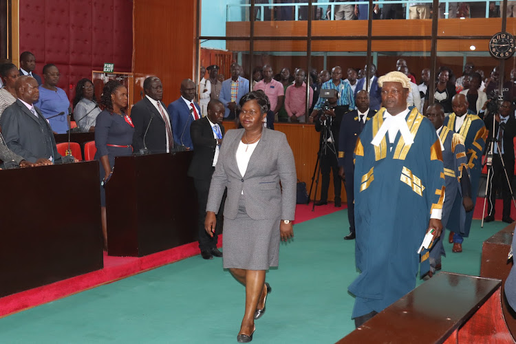 Homa Bay Governor Gladys Wanga and speaker Julius Gaya on September 22.