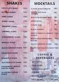 L R Venus Cafe menu 1