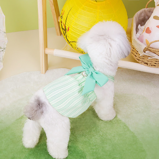 Title 4, Pet Clothes Dog Chest And Back Traction Skirt C...