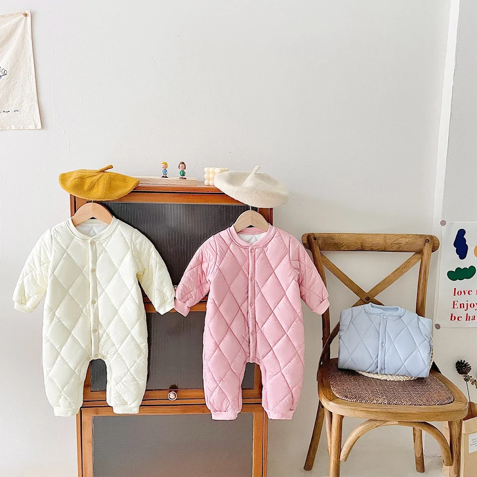 Combinaisons Bébé Chaudes Épaisses en Polaire, Doublées pour l'Hiver, Confort et Protection Contre le Froid pour Bébés et Enfants.