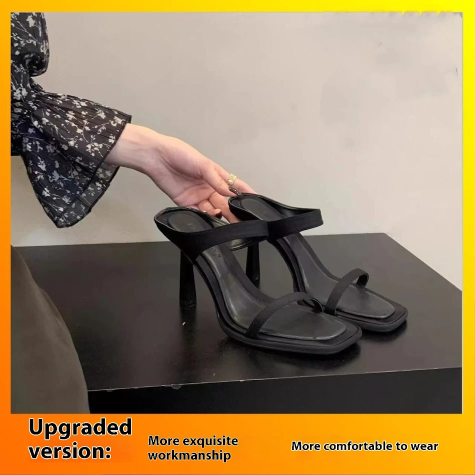 Chinelos de dedo femininos com salto agulha, moda e elegância para seus pés. Conforto e estilo em um só produto, compre já!