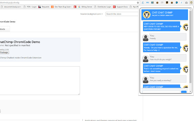 ChitChatChimp ChromiCode Demo
