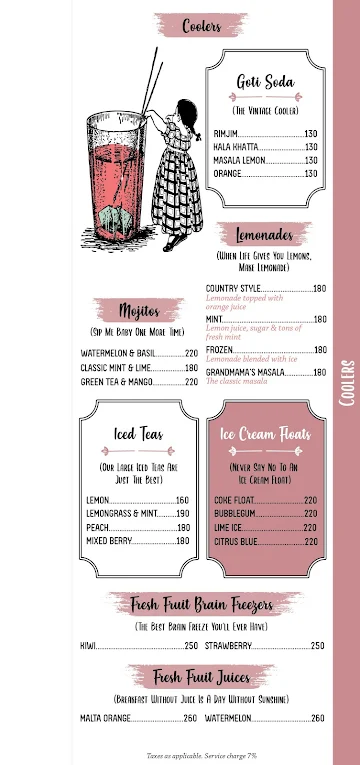 Grandmama's Cafe menu 