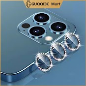 Nắp Dán Đính Đá Bảo Vệ Ống Kính Camera Diamond Cho Iphone 11 12 13 14 Pro Max Mini - Guqqi3C