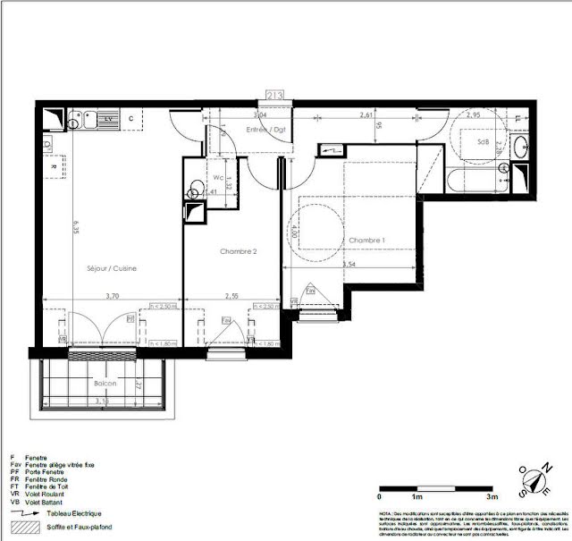 Vente appartement 3 pièces 62.09 m² à Chambly (60230), 262 000 €