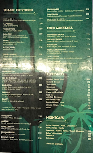 Beachcombers menu 1