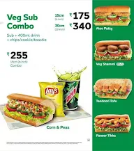 Subway menu 5