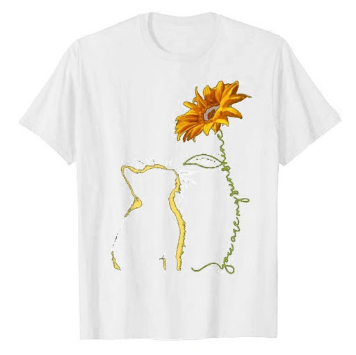 Title 4, Cat sunflower printed short sleeve