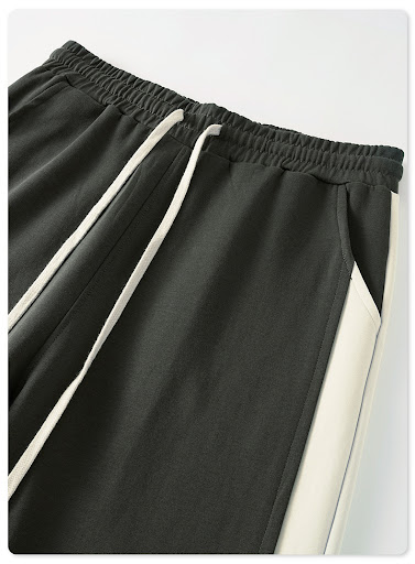 Title 3, Teenage Wide Leg Straight Trousers Mens Splici...