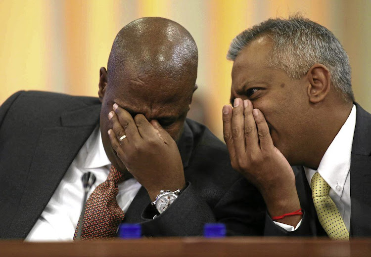 Eskom said on Monday it had applied for a summons in the high court to recover funds from former executives Brian Molefe (left) and Anoj Singh (right), along with members of the Gupta family and their associates.